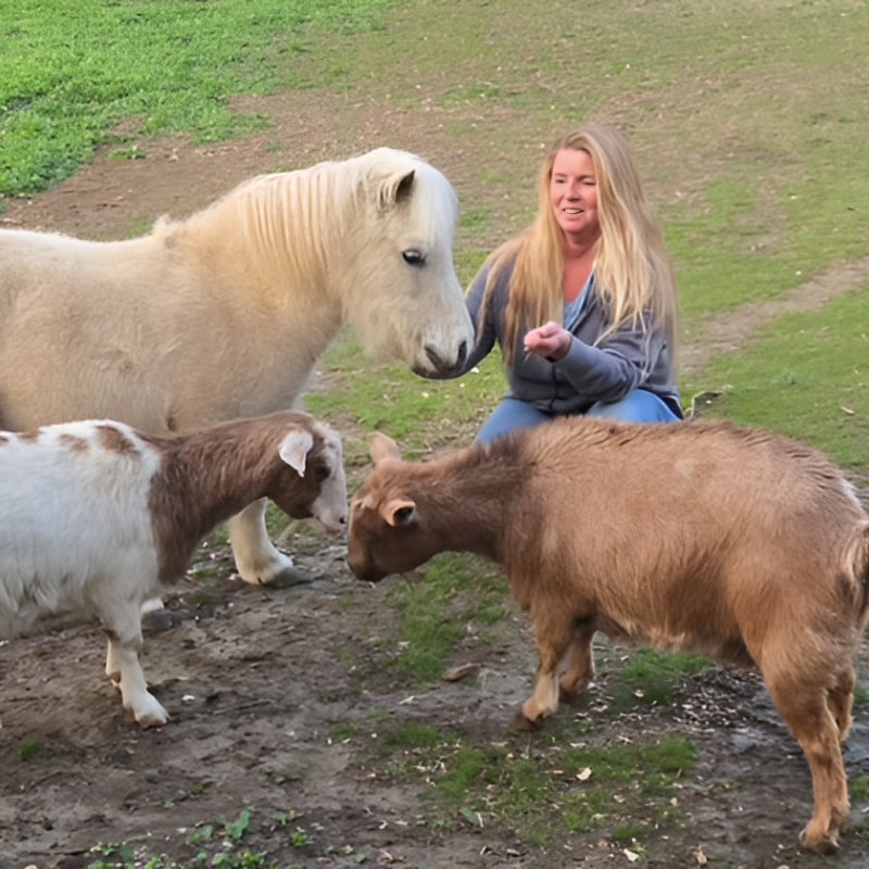 Christine in farm