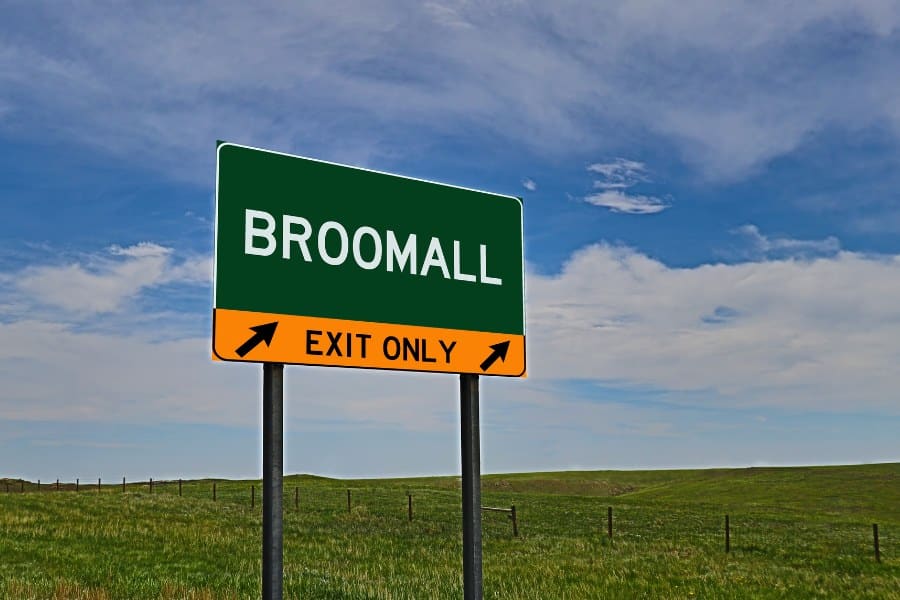 BROOMALL US Highway Exit Only Sign
